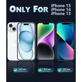 iPhone 13 14 15 Magnetic Frosted Slim Shockproof Case Black