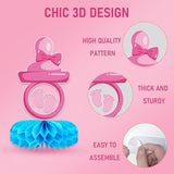 Gender Reveal Decorations - 10PCS Baby Gender Reveal Centerpieces for Table Boy or Girl Blue and Pink Gender Reveal Decorations He or She Pregnancy Announcements Decor