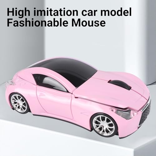 Car Mouse, Wireless Mouse (Milk Tea Pink)