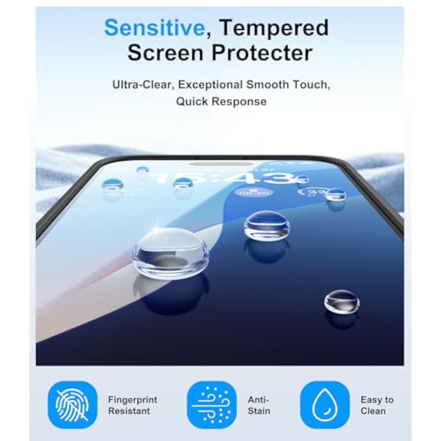 For Iphone 17 Pro Max Case Wallet With Screen Protector (Tempered Glass), Slide Camera Cover, Military Grade Drop, Card Holder (4-5 Cards), Heavy Duty Men Women Case For Iphone 17 Pro Max, Blue