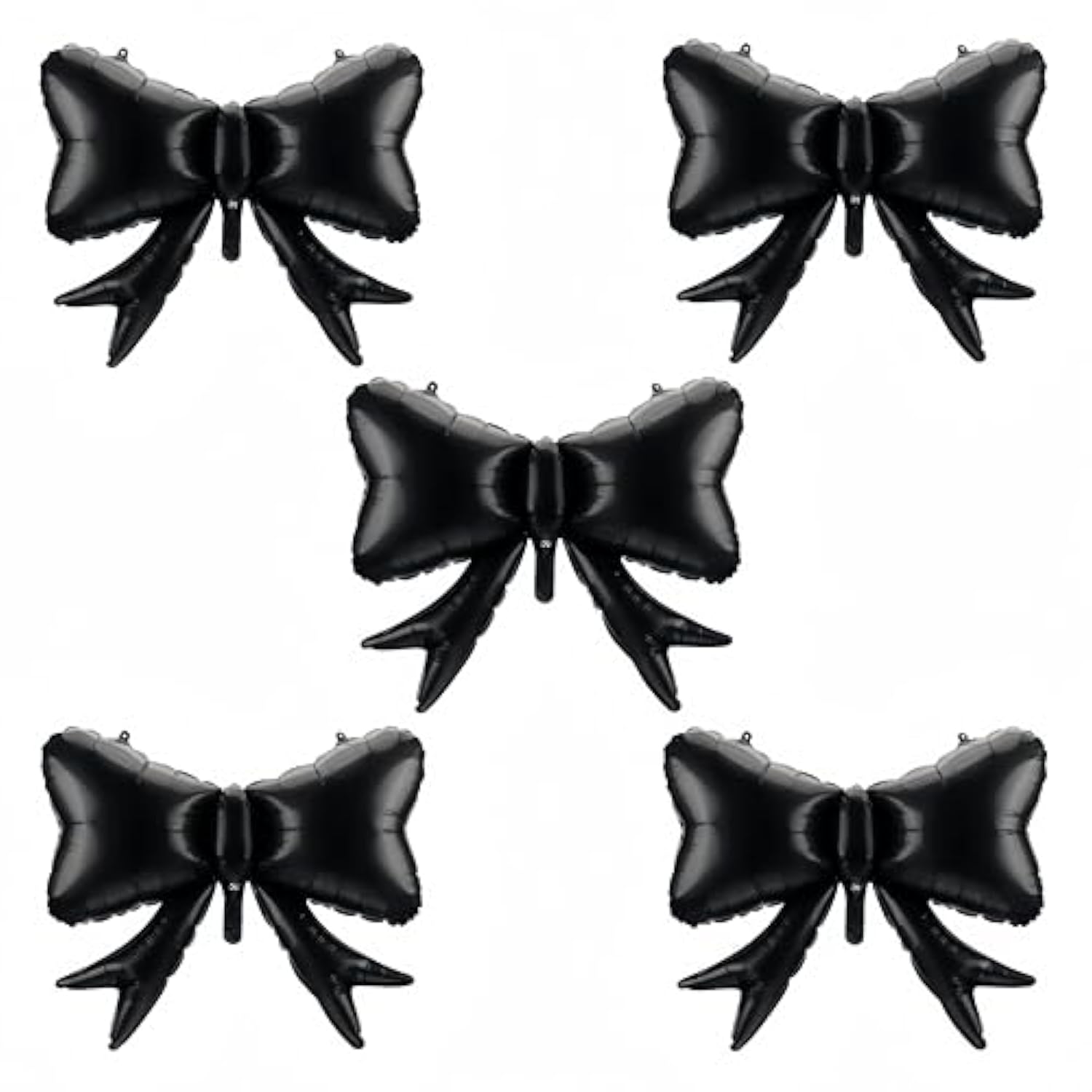 5Pcs Black Bow Balloons Retro Classic Gothic Palace Princess Wedding Decor