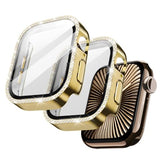 Bling Diamond Case with Screen Protector for  Watch Series 11/10 42mm, Overall Protective Cover, Built-in Tempered Glass Film High Sensitivity,
