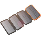 Solar Power Bank 10000Mah Built In 4 Panels 15W Fast Charging Solar Charger Outdoor Extenal Battery Pack For Iphone 15/15 Plus/15 Pro/15 Pro Max, Iphone 14/13 Series, Samsung Galaxy