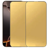 2 Pack Anti-Blue Tempered Glass Screen Protector Film For Iphone 16 Pro/Iphone 17 6.3 Inch Gold