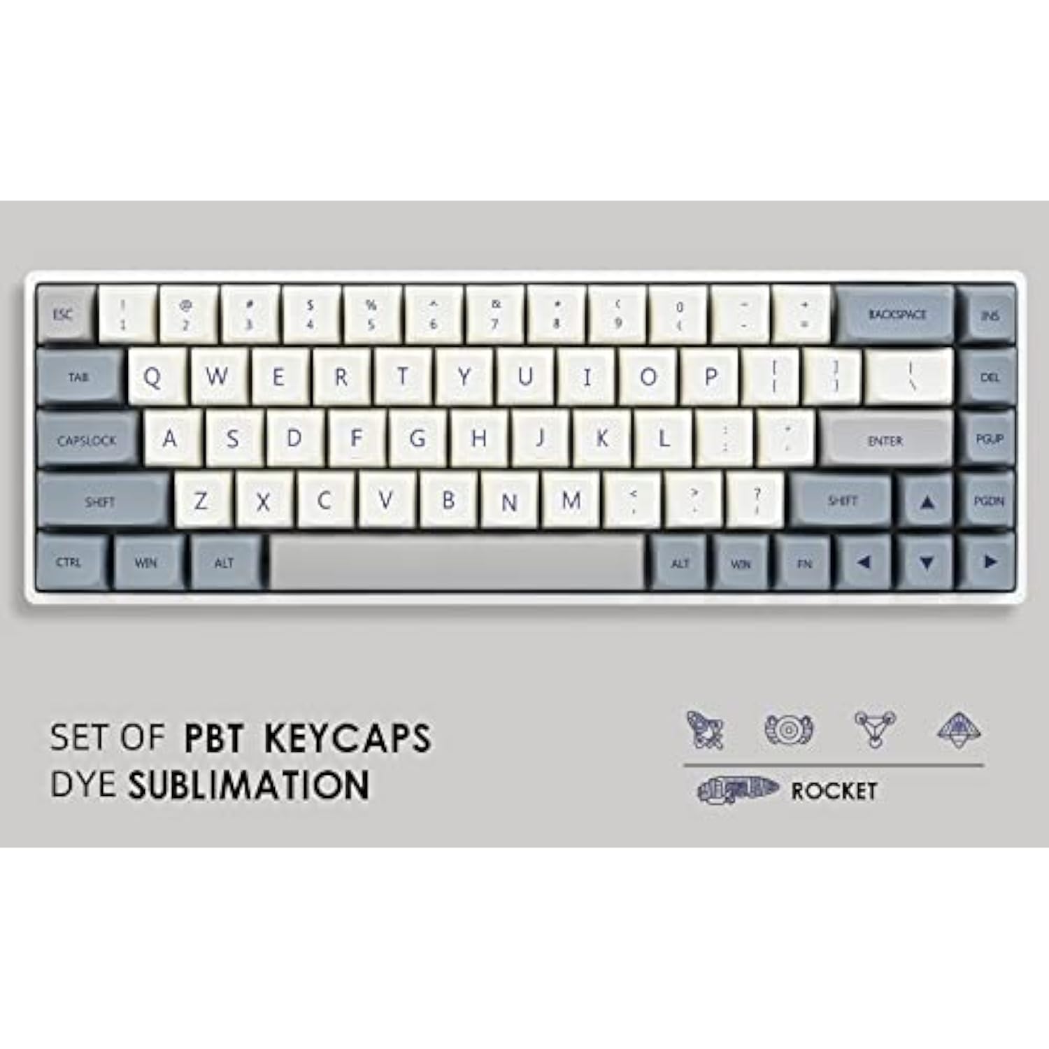 Pbt Keycaps 60 Percent Dye-Sub Xda 137 Keycap Set For Cherry Mx Gateron Kailh