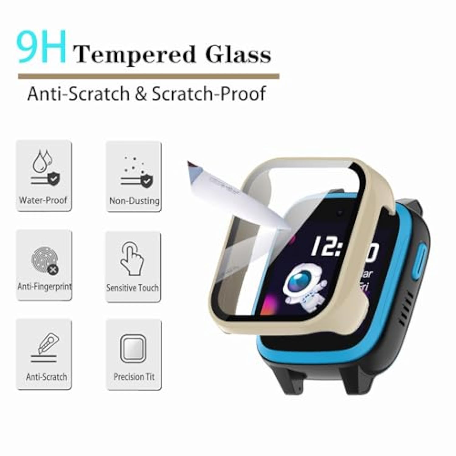 [4-Pack] Screen Protector Case With Tempered Glass Compitible With Xplora Xgo 3 Smart Watch, Hard Pc Case Screen Protector Cover Bumper Accessories For Women Men