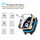 [4-Pack] Screen Protector Case With Tempered Glass Compitible With Xplora Xgo 3 Smart Watch, Hard Pc Case Screen Protector Cover Bumper Accessories For Women Men