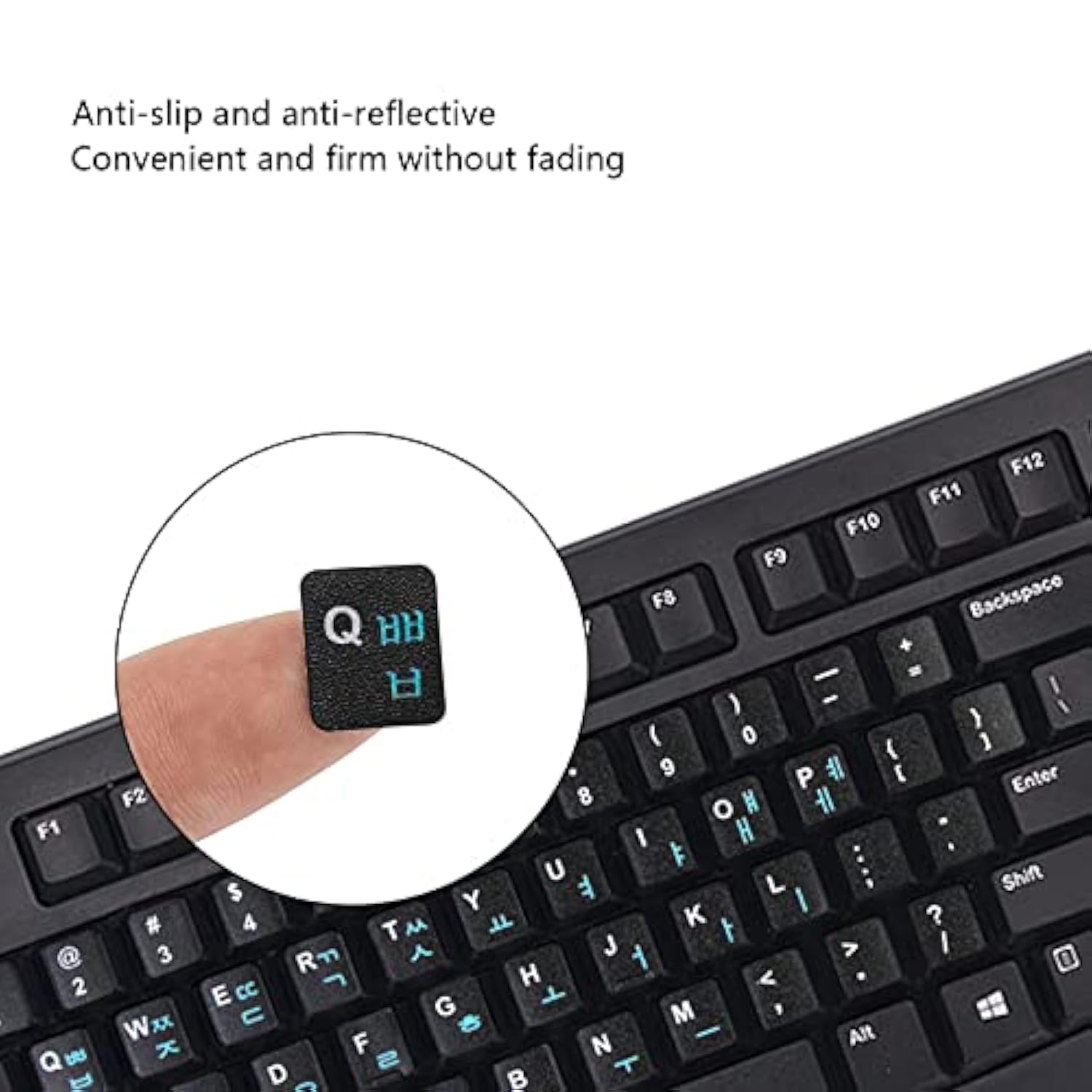 2 Pcs Korean Keyboard Stickers For Pc Computer Laptop Desktop Keyboard, Comput