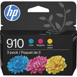 910 Cyan, Magenta, Yellow Ink Cartridges (3-Pack) | Works With Officejet 8010, 8020 Series, Officejet Pro 8020, 8030 Series | Eligible For Instant Ink | 3Yn97An