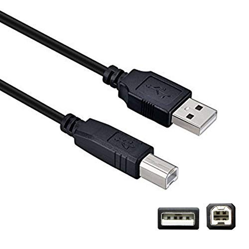 Blue Snowball MIC Microphone Replacement USB-A to USB-B 2.0 Cable - Power Cord for Arduino UNO, Mega 2560 Rev 3, Printer or External Hard Drive