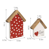 Valentines Day Decorations For Home, Double Sided Wooden Love Lives Here Sign, Romantic Valentine'S Day Wood Decorative Signage Indoor Table Shelf Mantel Office Desk Pink Red House Decor