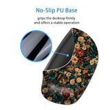 Ergonomic Mouse Pad With Wrist Rest,Comfortable Computer Gel Mouse Pad Wrist Support For Laptop,Pain Relief Mousepad With Non-Slip Pu Base Retro Floral