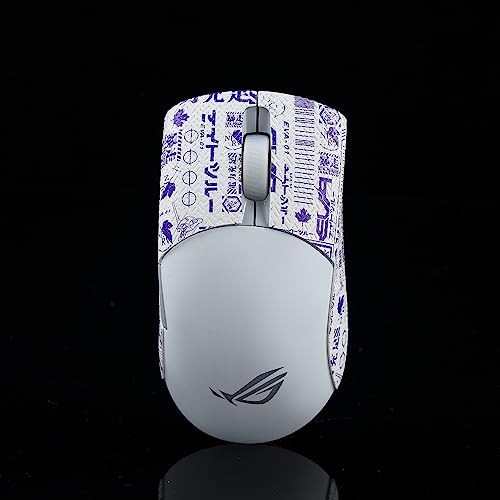 Mouse Grip Tape Sticker For Rog Keris Wireless 36K Non Slip Skin Suck Sweat Pre-Cut Precision Fit Easy To Install Eva White Purple 0.5Mm