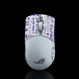 Mouse Grip Tape Sticker For Rog Keris Wireless 36K Non Slip Skin Suck Sweat Pre-Cut Precision Fit Easy To Install Eva White Purple 0.5Mm