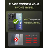 Samsung Galaxy Z Fold 7 Case with Card Holder, Black - Premium Protection and Storage