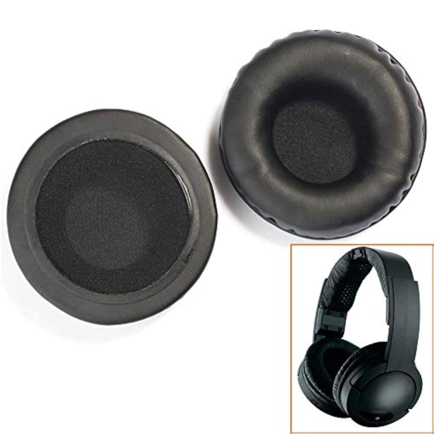 Mdr-Nc7 Replacement Ear Cushion Ear Pads Earmuff Upgraded Ear Cover Compatible With Sony Mdr-Nc6 Akg K81 K518 K67 Jbl Synchros E40Bt Headset Headphone (Black)