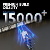 Cat 7 Ethernet Cable 75Ft Shielded,Flat Ethernet Patch Cables - High Speed Int