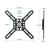VESA Mount Square 75mm x 75mm to 100mm x 100mm,40mm x 40mm to 65mm x 65mm for TVs & Monitors