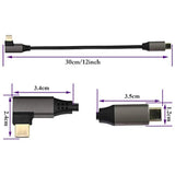 90 Degree Usb 3.1 Type C To Type C Cable 60W&3A Right & Left Angled 3.1 Usb Ty
