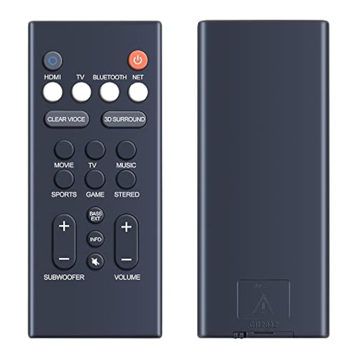Replacement Remote for Yamaha Soundbars Yas-209 Yas-109 and Compatible Models