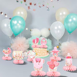 9Pcs Pink Baby Shower Honeycomb Centerpieces for Girls, "It's a Girl" Gender Reveal Decor