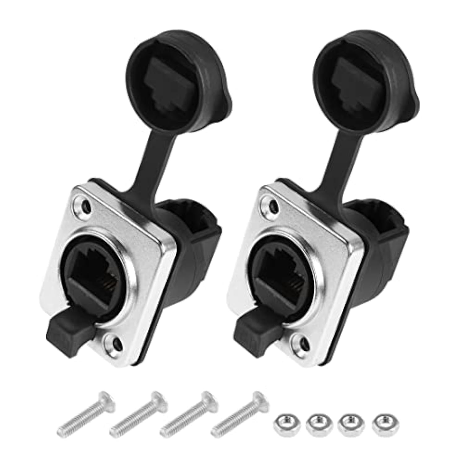 Rj45 Panel Mount Connector 90 Degrees Rj45 Interface Waterproof Sockets Connec