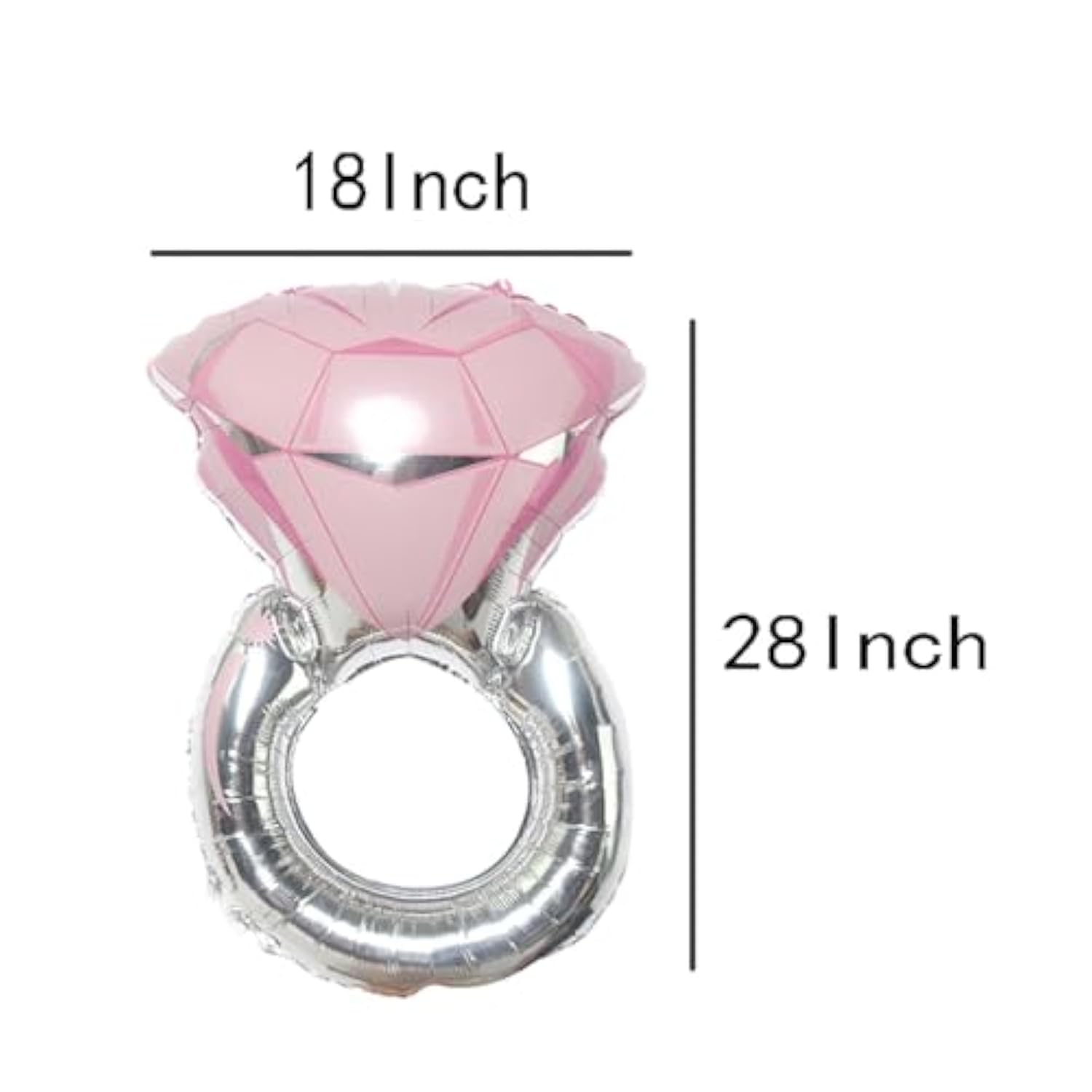2Pcs Ring Foil Balloons – Large Inflatable Engagement and Wedding Party Decorations, Anniversary Celebration Supplies