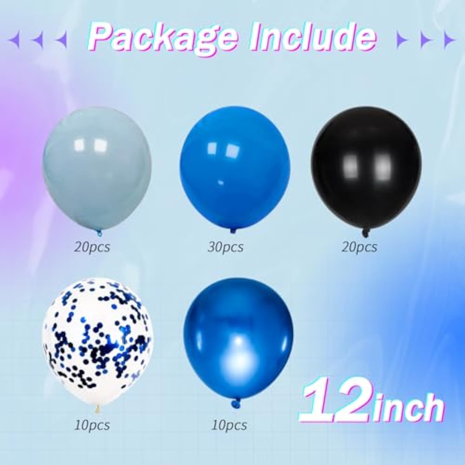 103Pcs Video Game 8Th Birthday Party Decoration Kit - Black And Blue Latex Balloons, 8Th Happy Birthday Gaming Backdrop, Tablecloth, Foil Number 8 & Gamer & Star Balloon For Boys Girls