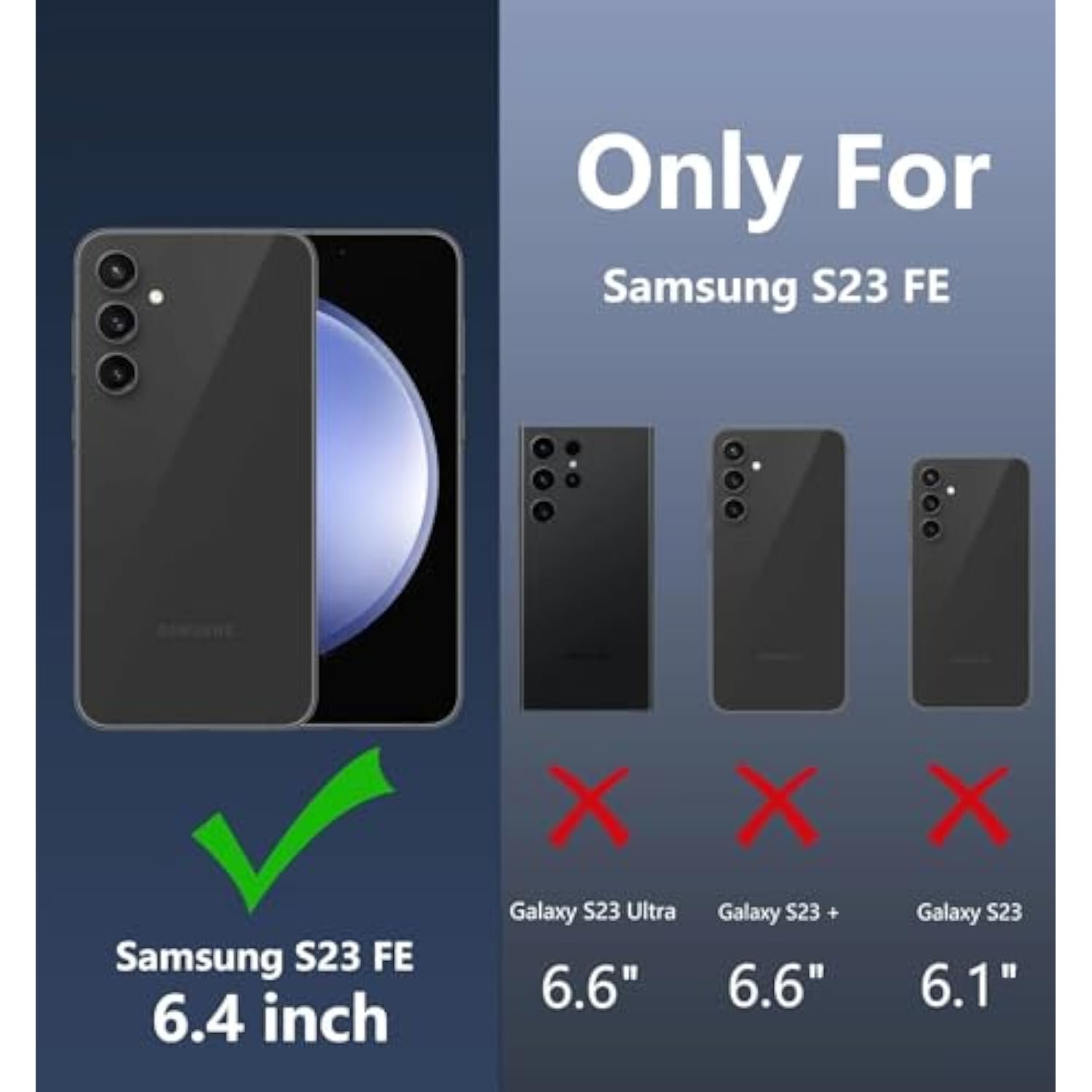 OtterBox Galaxy S23 FE (Only) Commuter Series Case - Dont Be Blue - Slim & Tough - Pocket-Friendly - with Port Protection - Non-Retail Packaging