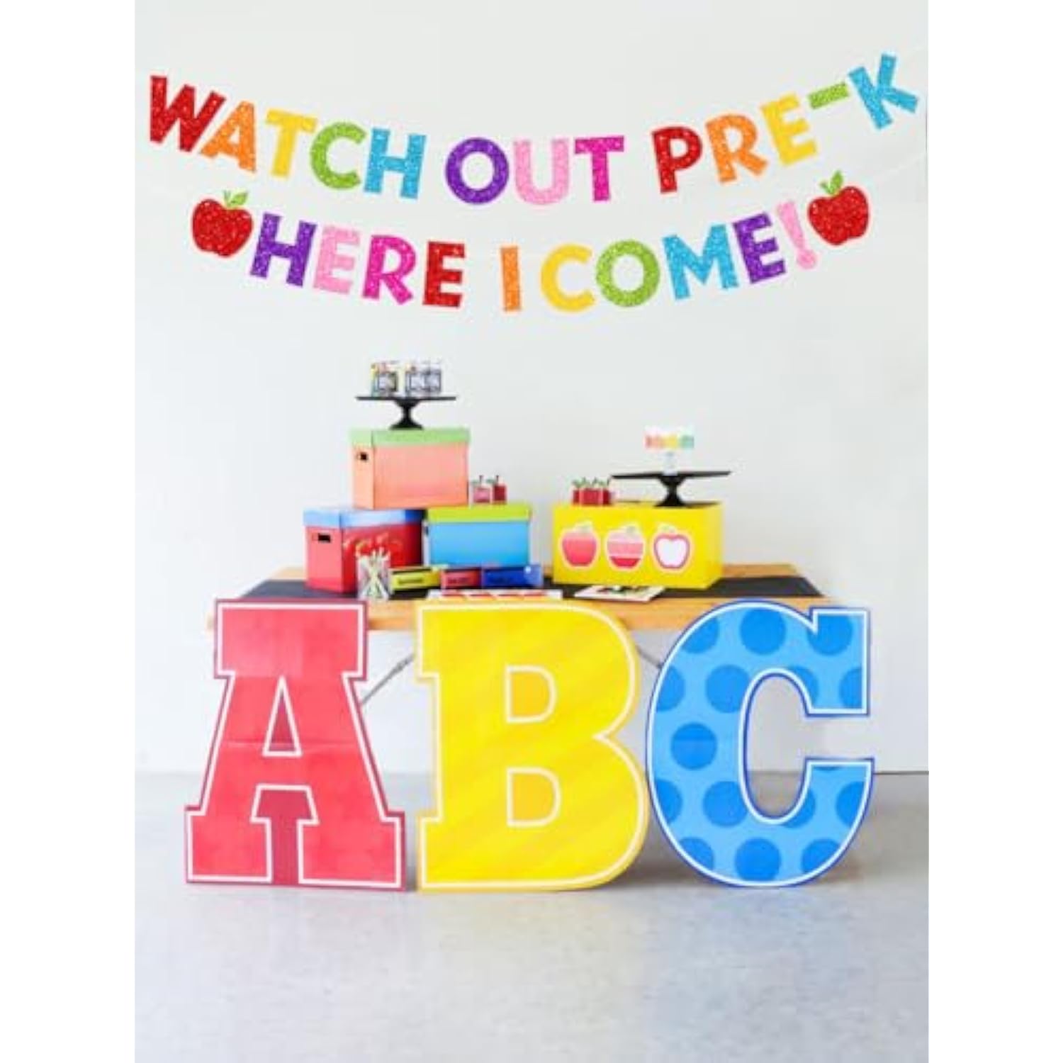 Watch Out Pre-K Here I Come Banner,Pre K Back To School Decorations,Preschool Back To School Decorations Bulletin Boards,Preschool Pre K Back To School Banner,First Day Of Pre K Preschool Decorations