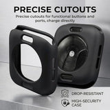 Slim Bumper Case Compatible with Apple Watch, Soft Silicone TPU Protective Cover, Rugged Frame with Open Screen Design Protector for iWatch Series