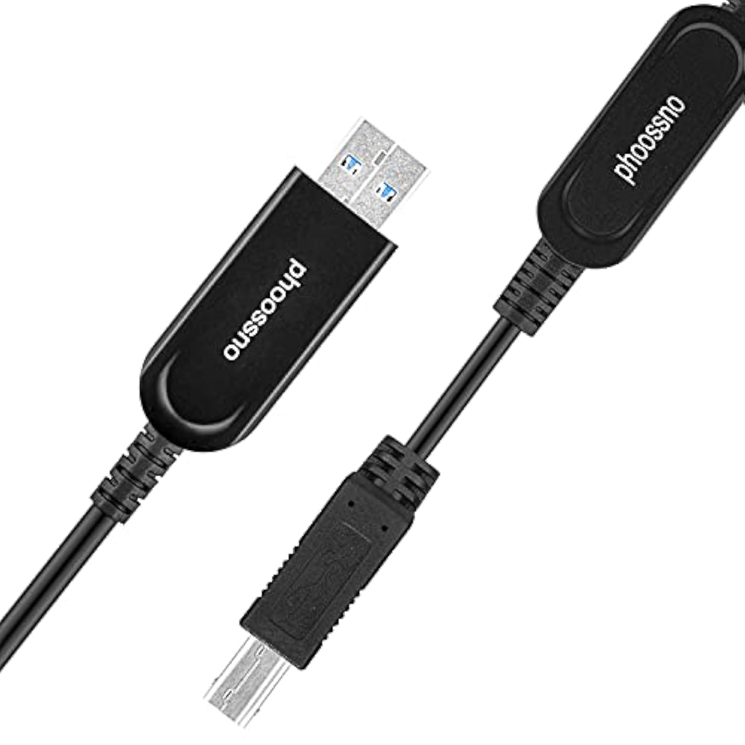 Usb 3.0 A To B Extension Cable Active Optical Usb 10Gbps 33Ft 10M Backward Usb2.1 And Usb 1.1 Compatible With Camera Printer, Scanner, Game Controller, Meeting Room/Conference Room