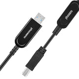 Usb 3.0 A To B Extension Cable Active Optical Usb 10Gbps 33Ft 10M Backward Usb2.1 And Usb 1.1 Compatible With Camera Printer, Scanner, Game Controller, Meeting Room/Conference Room