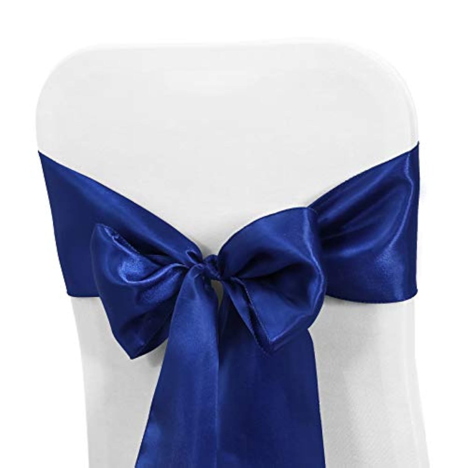 10 Pcs Satin Chair Sashes Bows For Wedding Reception- Universal Chair Cover Back Tie Supplies For Banquet, Party, Hotel Event Decorations
