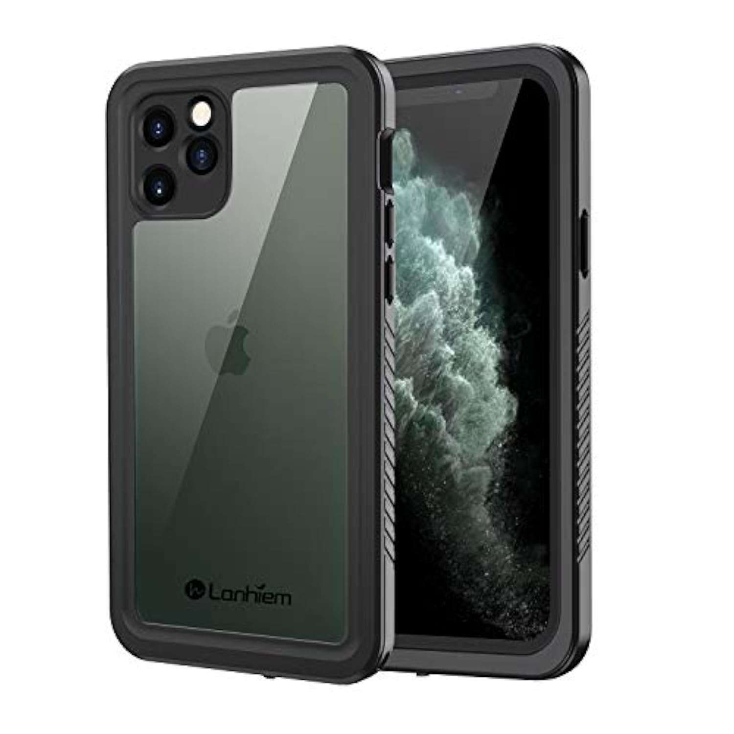 For Iphone 11 Pro Case, Ip68 Waterproof Dustproof Case With Built-In Screen Protector, Heavy Duty Full Body Protective Clear Back Phone Cover For Iphone 11 Pro (Black)