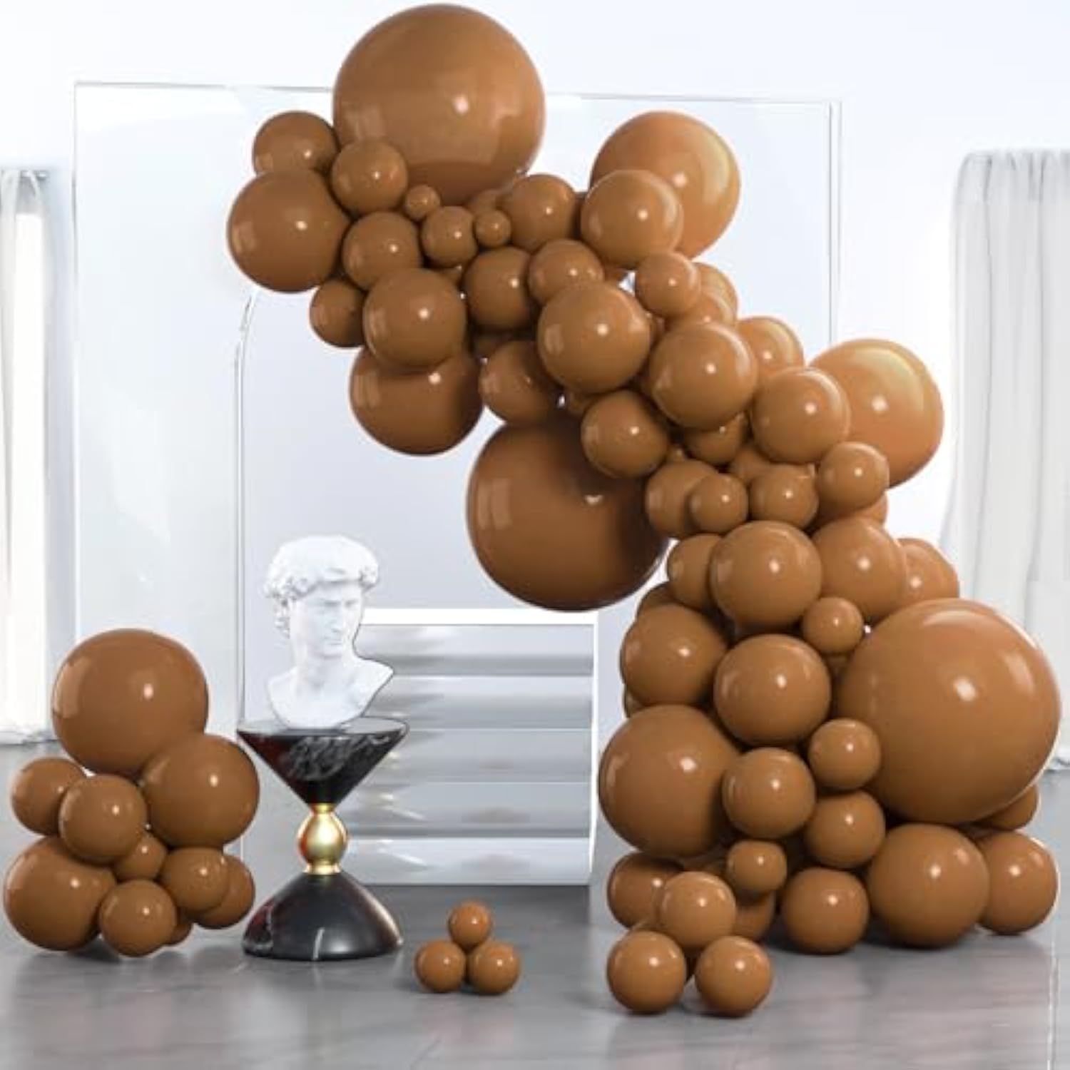 Brown Balloon Arch Kit: Boho Neutral Coffee Latex Balloons (85pcs)
