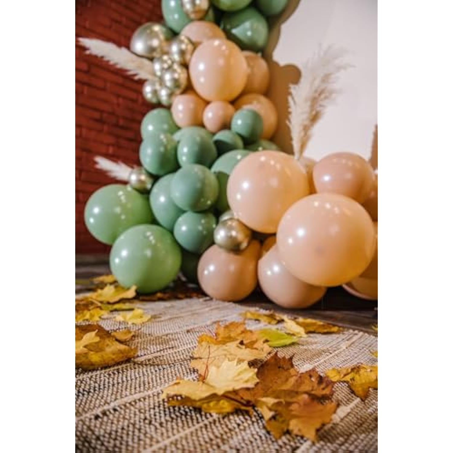 60Pcs Sage Green Eucalyptus Avocado Blush Cream Tan Brown 10 Inch Balloon Garland Arch Backdrop For Rustic Wedding Neutral Green Baby Bridal Shower Garden Tea Party Decortion