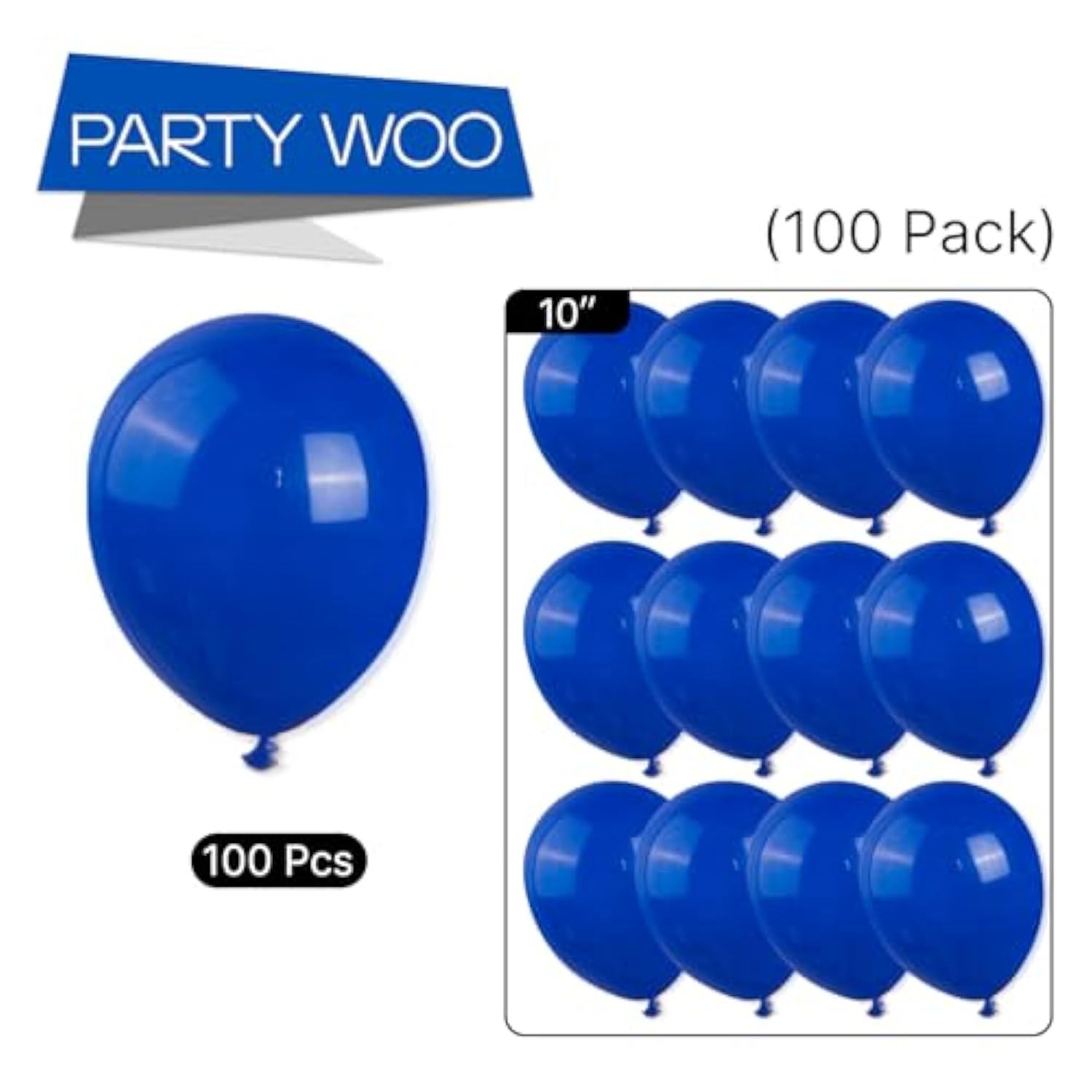 Persian Blue Balloons, 100 Pcs 10 Inch Dark Blue Balloons, Blue Balloo