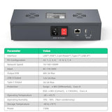 Starlink Mini Poe Splitter Adapter Kit180W Gige Passive & Esd Protection, Stalink Mini Dc Power Kit With Usb C Power Outputs And Dc Step-Up Converter, Ac 110-260V To Dc 48V/3A For Star Link Mini Dish