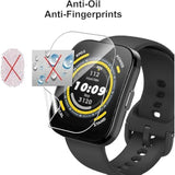 Transparent Hydrogel Film (8Pcs) For Amazfit Bip 6 Smart Watch 46Mm, 1.97" Soft Tpu Screen Protector Ultra-Thin, Touch Sensitive, Self-Healing, Explosion-Proof, Fingerprint Unlock
