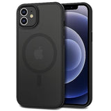 Magnetic Case For 12 & 12 Pro 2020 6.1 Inch-Compatible With Magsafe & Magnetic Car Phone Mount,Tpu Thin Phone Cases Cover Protective Shockproof Anti-Fingerprint(Matte Black)