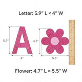 Mother's Day Decorations Banner - Happy Mothers Day Decor Sign with 3D Flower Garland Glitter, Pre-strung Hanging Bunting Banner for Mom Party Supplies, Home Wall Mantle Decor, Best Mom Ever Photo Backdrop, Rose Red