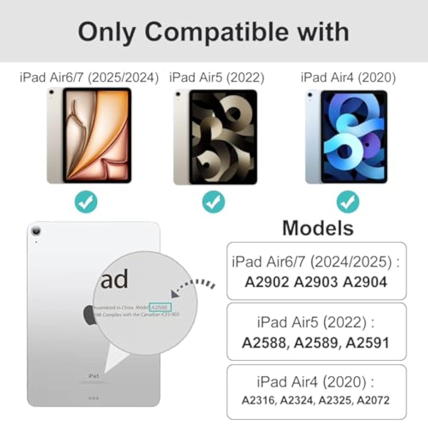 For Ipad Air 5Th Generation Case 2022 With Pencil Holder, Air 4Th Generation C