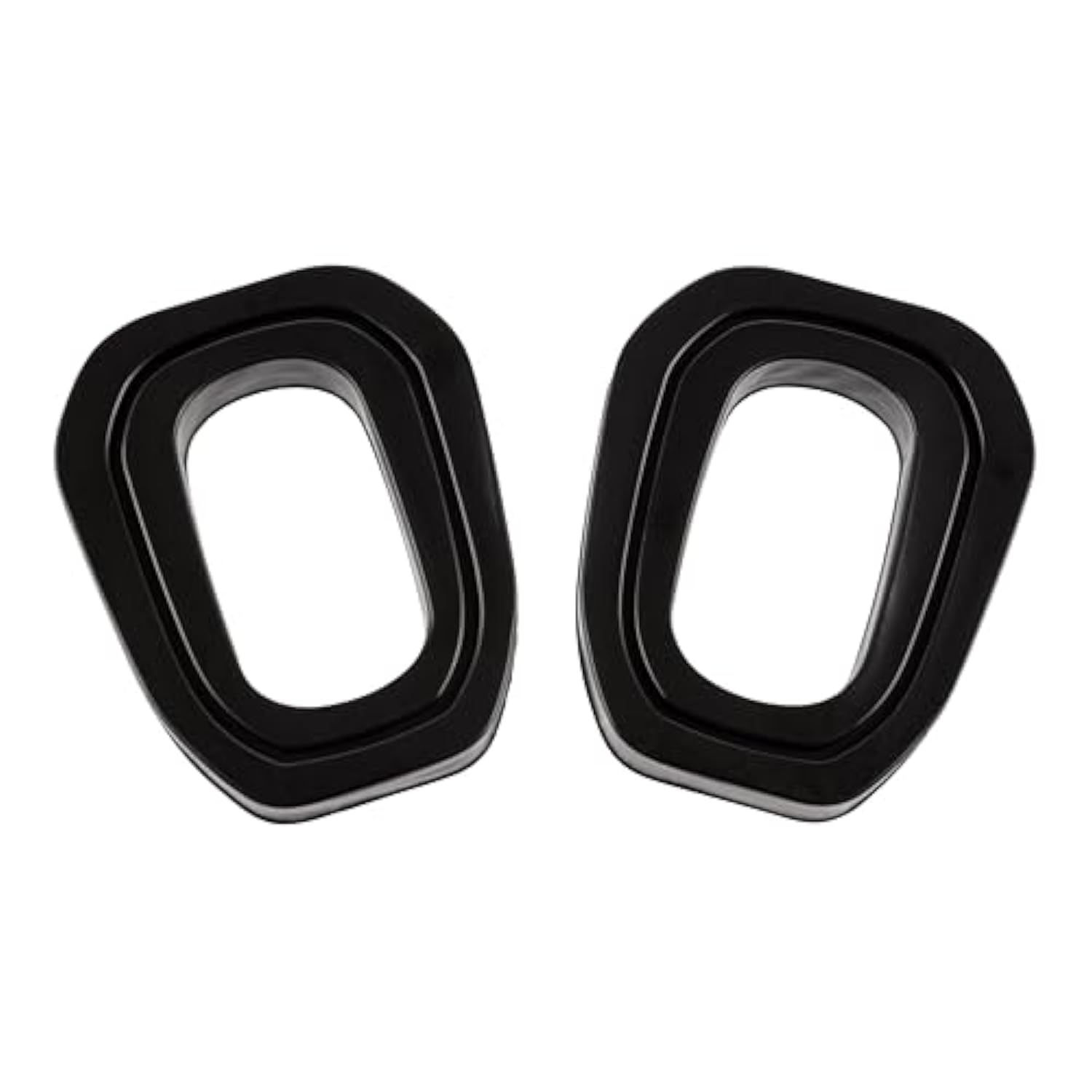 Gel Ear Cup Replacement Pads - Fits Shield And Bionic Hearing Protection Headphones - Silicone Rubber Ear Covers For Noise Reduction - 1 Pair - Black