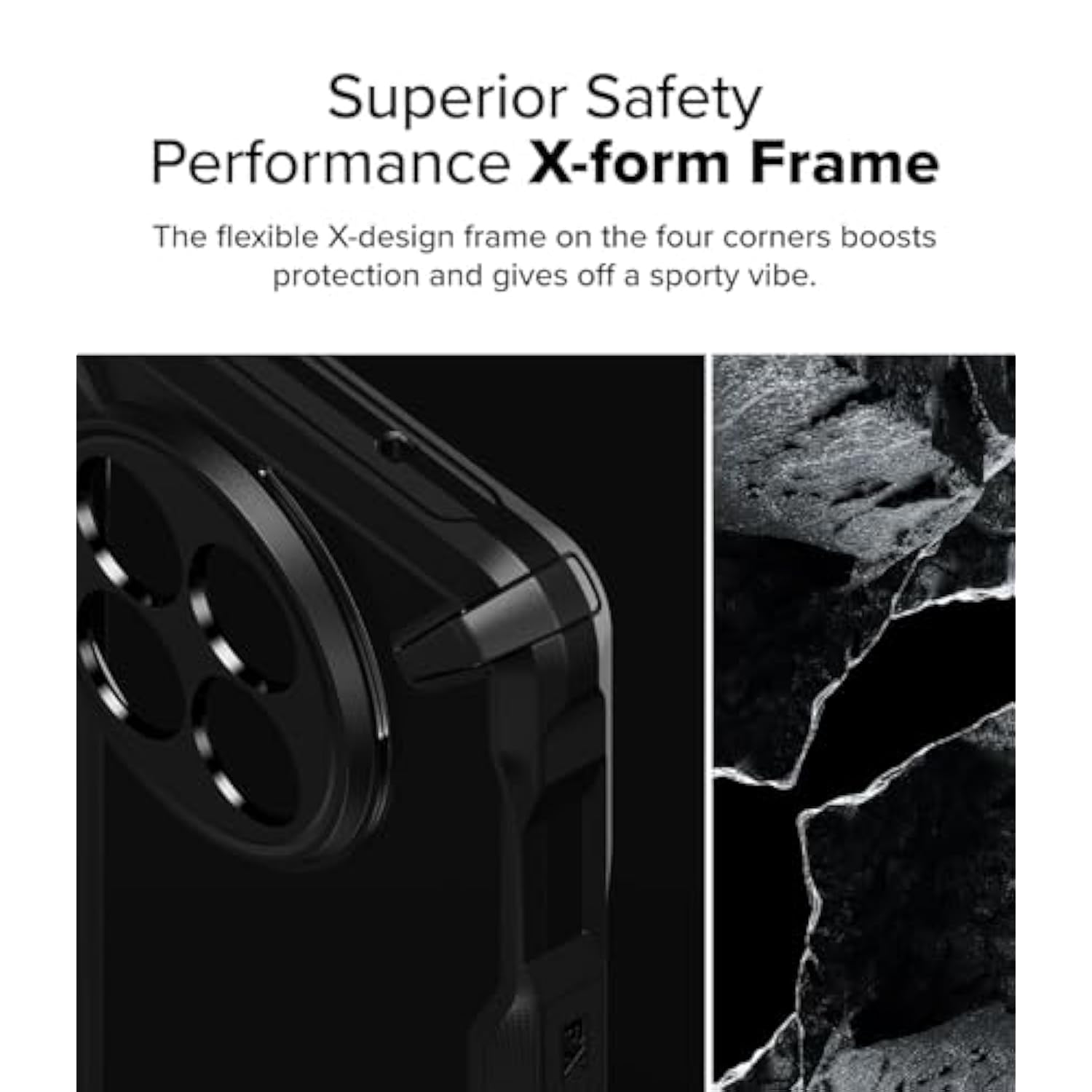 Ringke Fusion-X [Precise Cutouts for Camera Lenses] Compatible with OnePlus 13R Case, Augmented Bumper Clear Hard Back Heavy Duty Shockproof Protective Cover - Black