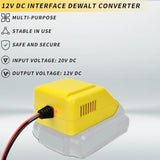 Adapter For Dewalt 20V To 12V,Battery Adapter For Dewalt 20V, 20V To 12V Step Down Converter With Cigarette Lighter Connector,Buck Adapter For Car Power Tools, Car Refrigerator