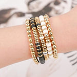 Clay Beads Bracelets For Women, Bracelet Making Kit Golden Beads For Jewelry Making, Charms Bracelet Kit Diy Arts And Crafts Birthday Gifts Preppy