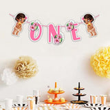 Bby Mna One Banner – Adorable First Birthday Decoration | Vibrant & Durable | Perfect For Party Celebrations | Easy To Hang | Make Your Baby’S Special Day Memorable!