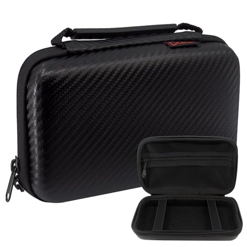 Hard Eva Case For External Hard Drive, Power Bank, Smartphones, Mesh Pockets (Black)