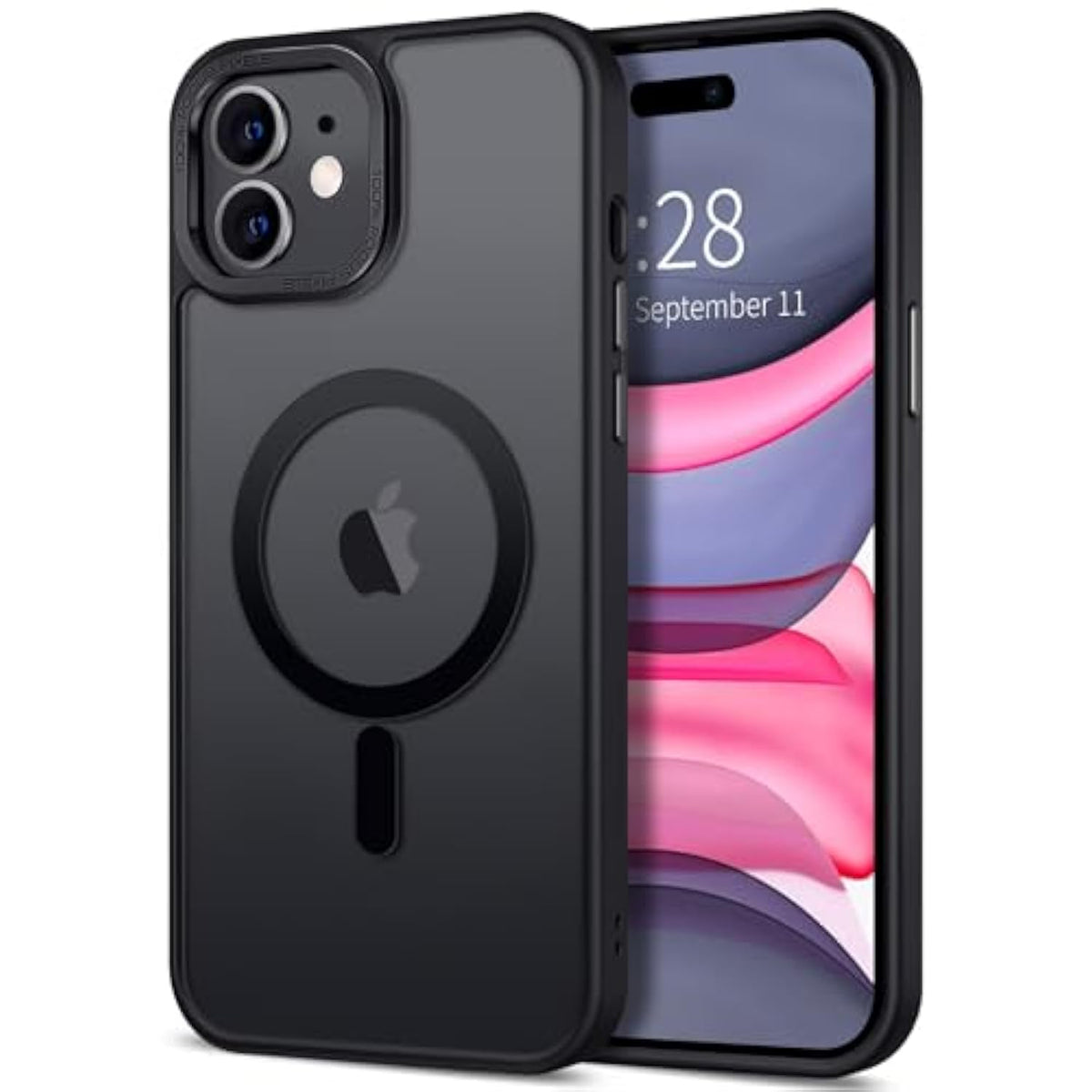 Case For Iphone 11 Case Magnetic Translucent Matte Phone Cases 6.1" [Compatible With Magsafe] Thin Slim Fit Shockproof Bumper Hard Protective Cover For Women Men Girls, Frosted Black